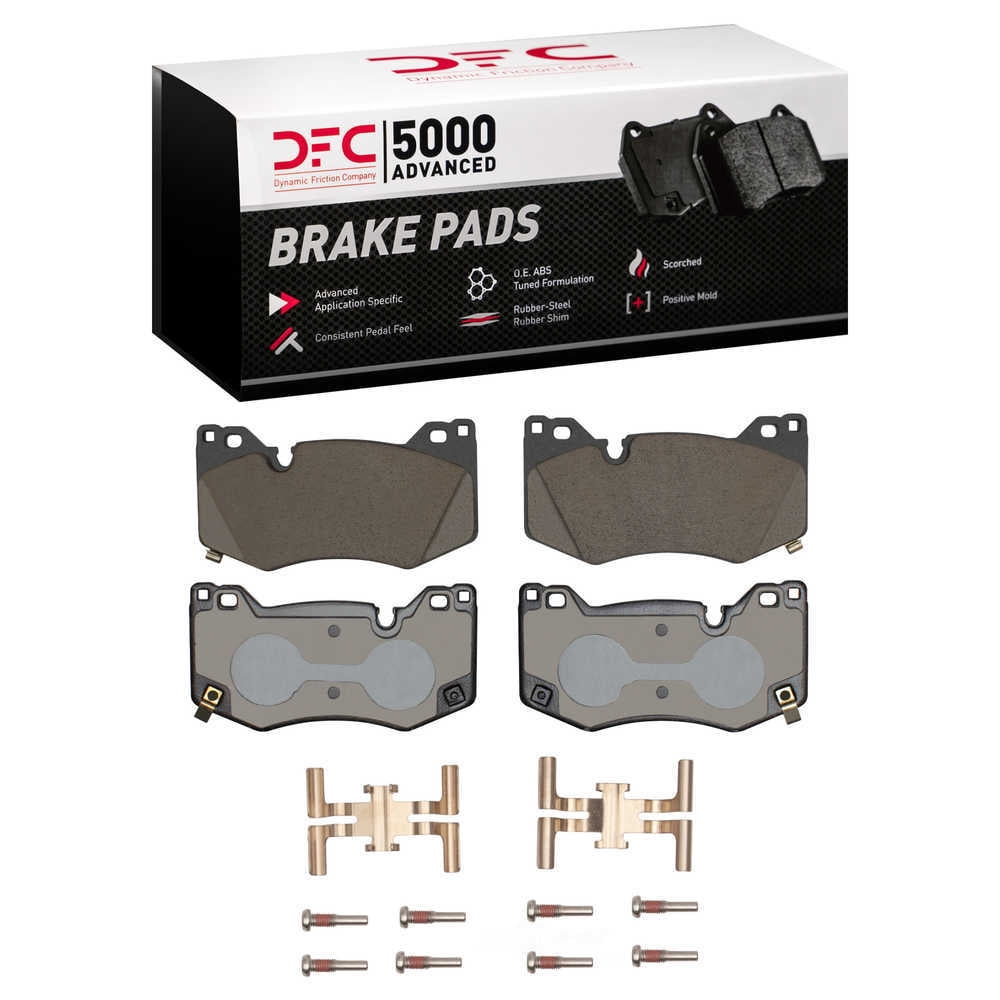 Dynamic Friction Company 1551-2312-01 DFC 5000 Advanced Brake Pads - Ceramic and Hardware Kit - OE