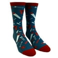thumbnail image 2 of Men's Tools Socks Funny Fathers Day Handyman Hammer Screwdriver Graphic Novelty Footwear, 2 of 7
