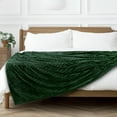 thumbnail image 6 of PAVILIA Super Soft Fleece Throw Blanket Twin Emerald Green, Fuzzy Plush Flannel Throw, Warm Cozy Ribbed Microfiber Blanket for Sofa Couch Bed, Lightweight Striped Blanket, Green, 60x80, 6 of 9