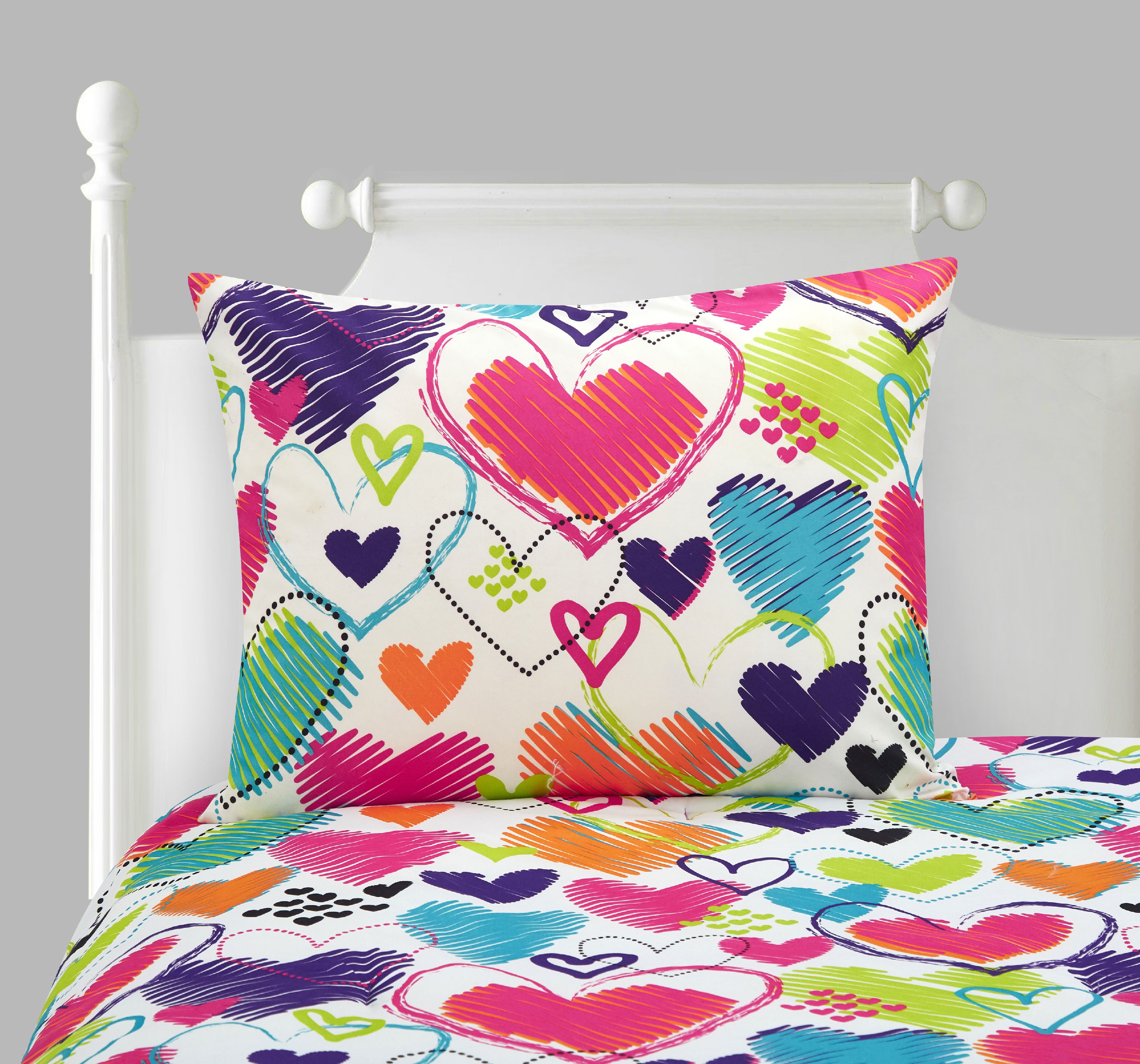 Latitude Bright Hearts Bed In A Bag Bedding Set Walmartcom