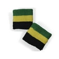 thumbnail image 7 of Couver Unisex Cotton Terry Wrist Sweatbands, 2-Pairs, Jamaica Flag, 2.5-Inch, 7 of 7