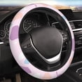 thumbnail image 2 of DouZhe Cute Pastel Terrazzo Prints Steering Wheel Cover, Universal 15 inch Anti-Slip Odorless Elastic Car Steering Wheels Cover for Women Men, 2 of 7