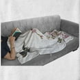 thumbnail image 6 of Birds Soft Flannel Fleece Throw Blanket, Group of Hummingbirds on Flowering Branch Best Friends Peace Illustration Home, Cozy Plush for Indoor and Outdoor Use, 70" x 90", Multicolor, by Ambesonne, 6 of 6