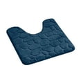 thumbnail image 1 of Contour Bath Rug Memory Foam Mat 3D Pebble 20”L x 20”W Navy Blue, 1 of 6