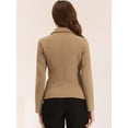 thumbnail image 4 of ChaqueDe Traje De ChaqueElástiCon Cuello De SolaPaOficiDe Trabajo PaMujer Caqui oscuro S, 4 of 6