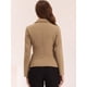 thumbnail image 4 of ChaqueDe Traje De ChaqueElástiCon Cuello De SolaPaOficiDe Trabajo PaMujer Caqui oscuro L, 4 of 6