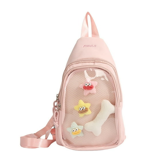 Clear Itabag Convertible Chest Bag Transparent Itabag Crossbody Backpack Fashion Slings Bag Handbag Daypack for Womens