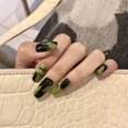 thumbnail image 1 of 24Pcs/Box Long French False Nail Ballerina Fake Nails Yellow Butterfly Pattern Square Nail Decal False Nails Press On Nail Tips (JP943), 1 of 1