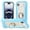 Blue+White, variant on for iPhone Air Case with Ring Stand, Heavy Duty Military Grade Rugged Shockproof Silicone Rubber Magnetic Kickstand Holder Case for Women Girls For iPhone Air, Black