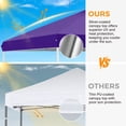 thumbnail image 5 of EAGLE PEAK 10 x 10 ft Pop Up Canopy Tent Instant Outdoor Canopy Straight Leg Shelter with Adjustable Height and Wheeled Carrying Bag, (Purple), 5 of 10