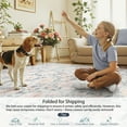 thumbnail image 3 of Lahome Decor 5'x7'Floral Living Room Rugs,5x7ft Boho Area Rug for Bedroom Machine Washable Rug- Non-Slip Soft Indoor Carpet, Stain Resistant Low Pile for Farmhouse,Dining Room,Office,Purple, 3 of 9