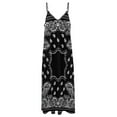 thumbnail image 6 of Black Paisley Bandana Pattern Sleeveless Dress Loose Women's Dress Dresses Luxury Evening Dresses, 6 of 9
