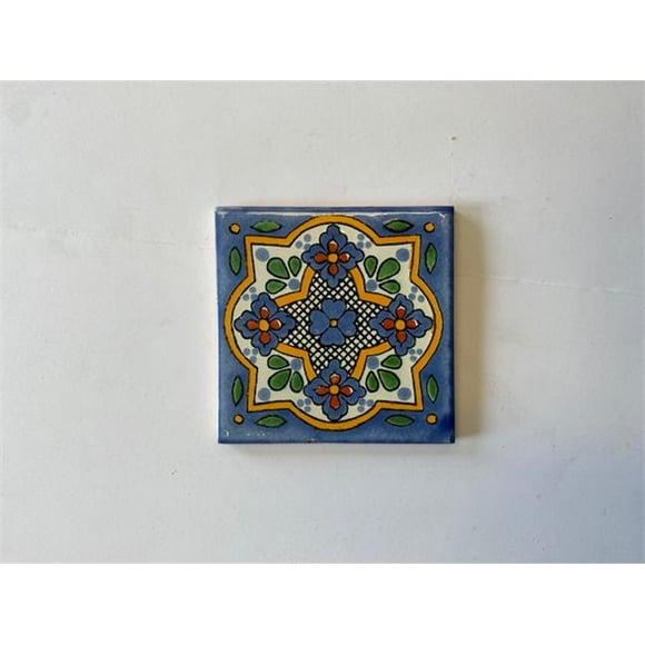 Talavera L124 4x4 4 x 4 in. Mexican Decorative Tiles, L124 - Pack of 4