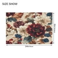 thumbnail image 3 of 2 Piece Soft Bathroom Rug Set Burgundy Hydrangeas Bath Mat and U-Shaped Toilet Contour Rug (16"x24"+20"x24"), 3 of 8
