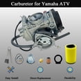 thumbnail image 2 of Carburetor Carb Kit for ATV Yamaha 2000-06 Kodiak 400 YFM400 & Big Bear 400, 2004-06 Bruin 350, 2007-11 Grizzly 350 450, 2006-09 Wolverine 350, 2007-10 Wolverine 450 w/Air Fiter Fuel Filter, 2 of 6