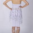 thumbnail image 2 of Triangle Sequin Fringe Mesh Dance Class Hip Scarf Scarves Wrap Belt Skirt White, 2 of 5