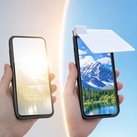 Portable Phone Sunshade Hood Foldable Visor Sunlight Blocking Cover for Outdoor Smartphones
