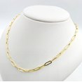 thumbnail image 3 of Gold Paperclip Chain Necklace, Dainty 10K Yellow Gold Link Chain, 3 of 6