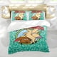 thumbnail image 5 of Los Castores Gruñones Conjunto de sábanas temático, trío de piezas, cómodo y amigable con la piel, diseño único, regalo de decoración para el hogar para familiares, amigos y fans,173cm *218cm, 5 of 6