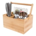 thumbnail image 5 of Bamboo Flatware Caddy- 4 Slot Portable Holder for Utensils, Napkins, Condiments, and More- Kitchen Storage and Organization by Classic Cuisine, 5 of 7