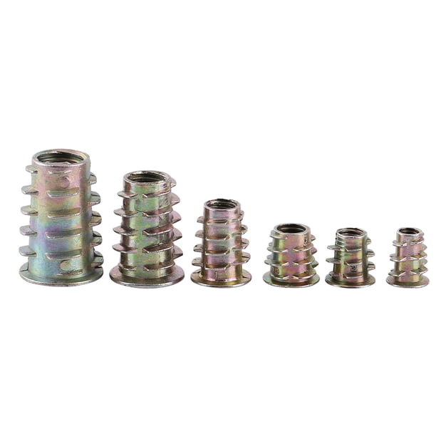 Surtido de 50 tuercas de inserción roscadas con accionamiento hexagonal de aleación de zinc M4/M5/M6/M8/M10
