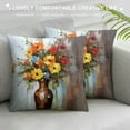 thumbnail image 3 of Chilfamy Fall Decor Flower Painting Pillow Covers for Couch Sofa Indoor Outdoor 1PC 12x12in, 3 of 5