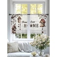 thumbnail image 4 of Bird Houses Sheer Curtains 2 Panels Set Sparrows Home Sweet Branch Star White Wood Grain Sheer Window Curtains Light Filtering Rod Pocket Voile Drapes for Bedroom Living Room 52"x45", 4 of 8