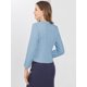 thumbnail image 5 of Allegra K Oficina de trabajo para mujer, sin cuello, con cremallera, abrigo corto, traje, chaqueta, chaqueta cortada Azul polvoriento XS, 5 of 6