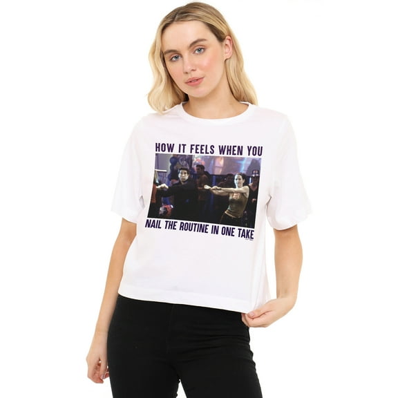 Friends Nail The Routine Women's Boxy Cropped T-Shirt Casual Graphic Tee