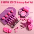 thumbnail image 3 of Set de brochas de maquillaje BS-MALL, 30 unidades, con toallitas para lavar la cara, 3 of 7