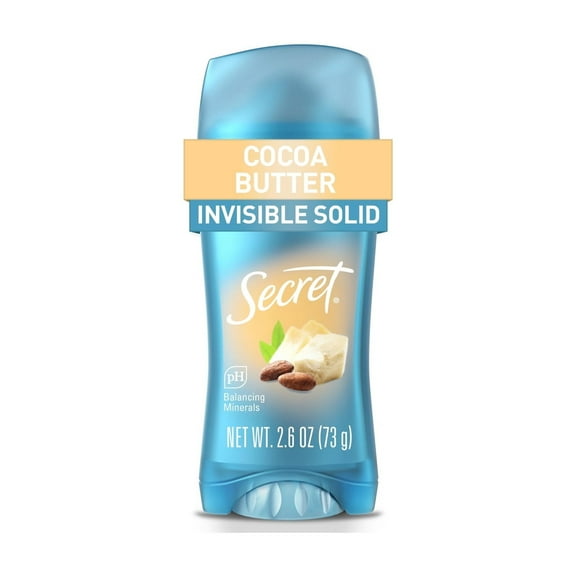 Secret Scent Expressions Invisible Solid Antiperspirant Deodorant, Cocoa Butter - 2.6 oz