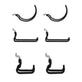 thumbnail image 1 of Eigraketly Ganchos para tablero perforado, 6 soportes para taladro de tablero perforado, hierro negro, colgador de gancho multifuncional doble Herramientas y ferretería, 1 of 6