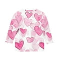 thumbnail image 4 of BLVB Valentine Outfit Shirts Girls 3/4 Sleeve Tees Heart Graphic Tops Crewneck T Shirts for Kids 3-12T, 4 of 4