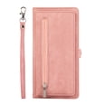 thumbnail image 6 of Allytechgroup Wallet Case for iPhone 16 Plus, [9 Card Slots] [Zipper Pocket] Luxury PU Leather Kickstand Magnetic Clasp Cover with Shoulder Strap & Hand Strap, Shockproof Anti-Fall Case, Rosegold, 6 of 10