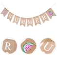 thumbnail image 3 of SHISUYAN 1 Pc Beautiful Burlap Letter Flag String Flag Wall Hanging Creative Tree Hanging, 3 of 8