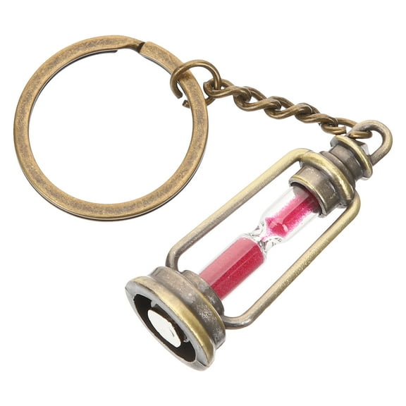 ibasenice 5Pcs Cute Keychain Hourglass Vintage Rosy Metal for Birthday Decor