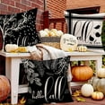 thumbnail image 3 of Hello Fall Yall Pillow Covers Fall Decor Black Buffalo Plaids Autumn Leaves Maple Trees Throw Pillow Cases 4 Pack Outdoor Farmhouse Decorations Cushion Cover 18x18 Inch for Thanksgiving, 3 of 6