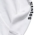 thumbnail image 6 of ZAFUL Men's Junior Tenager Letter Graphic American Flag Print Drawstring Hoodie White 2XL, 6 of 6