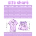 thumbnail image 5 of Girls Pajamas Silk PJS Set Bow Satin Sleepwear Short Sleeve Jammies for Kids Button-Down Nightwear size 7-8 10-12, 5 of 7