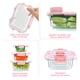 thumbnail image 4 of Set de recipientes de vidrio para almacenamiento de alimentos KOMUEE, 24 piezas, color rosa, 4 of 7