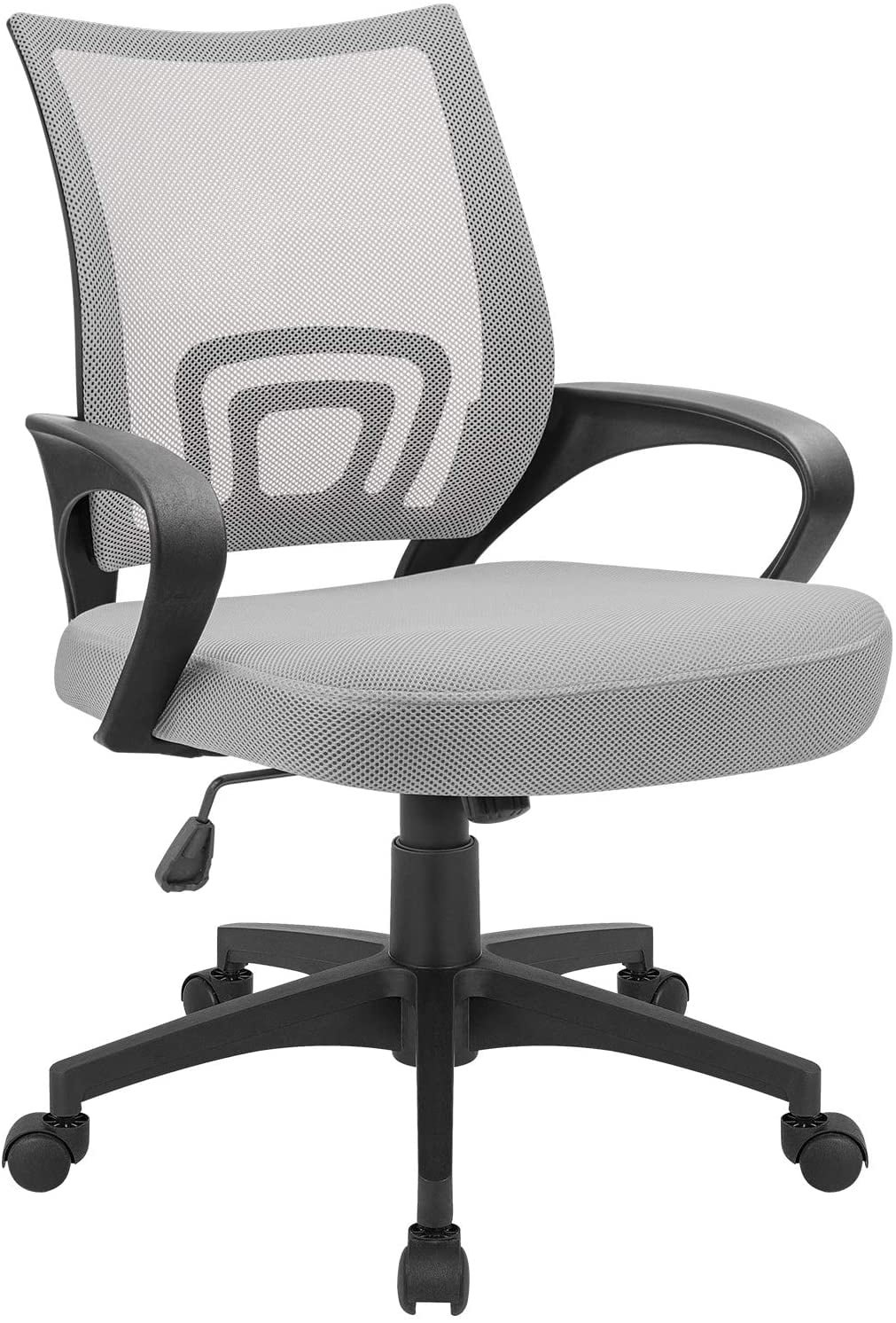Lacoo Adjustable Mid Back Office Chair Mesh Swivel Desk Chair with ...