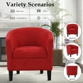 thumbnail image 5 of Bonzy Home Velvet Accent Chair with Ottoman for Living Room,Red, 5 of 7