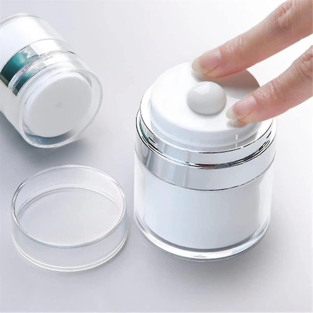 Airless Pump Bottle Cream Jar Vacuum Bottle Travel Airless Pump Jar Moisturizer Container Portable Moisturizer Pump Dispenser Refillable Cosmetic Jars