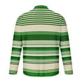 thumbnail image 6 of Tawop Men's & Big Men's Polo Shirts Printed Buttons Striped Long Sleeve Pull On Shirts Xl, 6 of 7