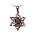thumbnail image 3 of Star K� Jewish Star of David Pendant Necklace with Round Genuine Smoky Quartz, 3 of 9