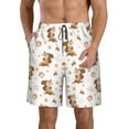 thumbnail image 2 of Uemuo Fall Squirrel Pattern Men's Swim Trunks Hawaiian Beach Bathing Suit Swimsuits Beach Quick-Dry Shorts with Pockets-XX-Large, 2 of 9