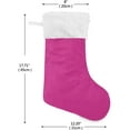 thumbnail image 2 of Coolnut 2PCS Christmas Stocking Purple Pink Color Xmas Stockings Decoration for Family Holiday Party Ornaments Decor Fireplace, 17.7 x 12 Inch, 2 of 7