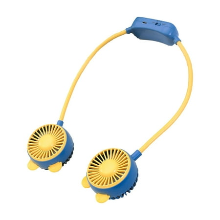 

Clearance Portable Fan -Portable Neck Fan - Cooling Wearable Fan Rechargeable Sports Portable Necks Fan Foldable Hose USB Charging Long Battery Life Two-speed Adjustment Small Fan Outdoor Travel
