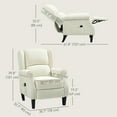 thumbnail image 3 of HOMCOM Fauteuil Inclinable de Massage, Canapé Inclinable avec Repose-Pieds, Crème, 3 of 10
