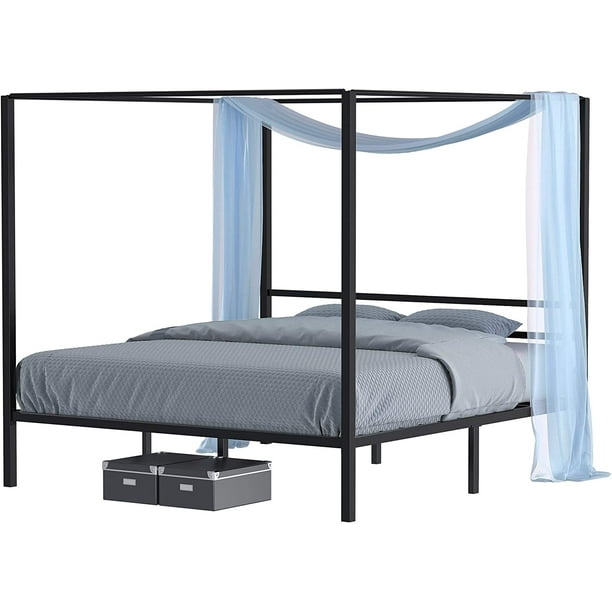 Yitahome Metal Canopy Bed Frame 14, Extra Long Twin Canopy Bed